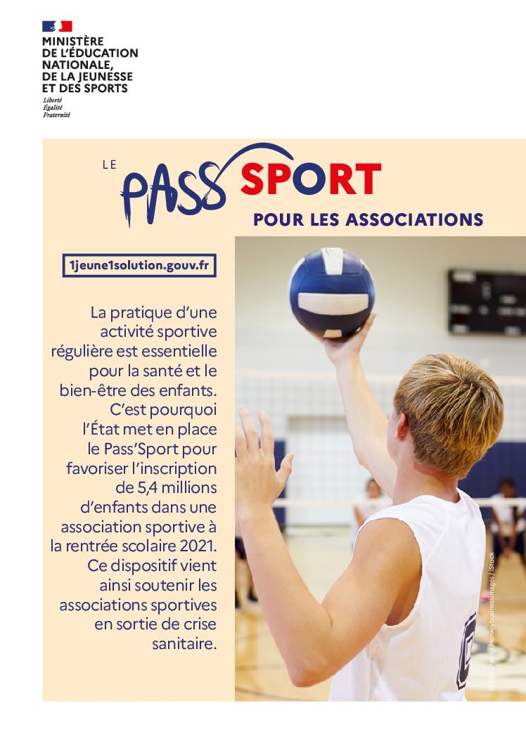 Clubs sportifs : recensez votre structure comme volontaire au Pass’Sport dès maintenant.